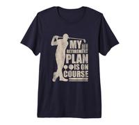 My Retirement Plan is On Course Gift for Husband Premium T-Shirt