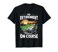 My Retirement Plan is On Course Retired Golf Player Golfer Value Graphic T-Shirt, Men, Black, M