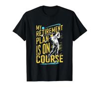 My Retirement Plan is On Course Retired Golf Player Golfer Value Graphic T-Shirt, Men, Black, S