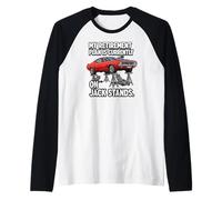My Retirement Plan is On Jack Stands Muscle Car Raglan Baseball Tee