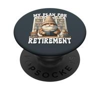 My Retirement Plan Is Reading Books Gnome For Retired Life PopSockets Adhesive PopGrip