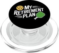 my retirement plan pickleball sport ball and paddle graphic PopSockets PopGrip for MagSafe
