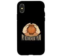 MY RETIREMENT PLAN Throw Pottery Pots Ceramics Meme Case for iPhone X/XS