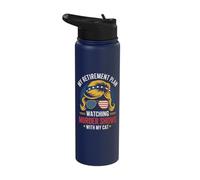 My Retirement Plan Watching Murder Shows with My Cat Stainless Steel Insulated Water Bottle