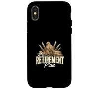 My Retirement Plan Whittling Wood Craft Whittler Case for iPhone X/XS