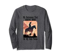 My Retirement Trail Begins Here Western Design Long Sleeve T-Shirt