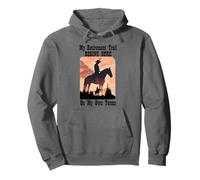 My Retirement Trail Begins Here Western Design Pullover Hoodie