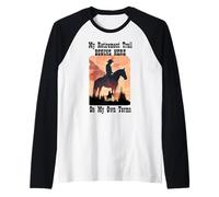 My Retirement Trail Begins Here Western Design Raglan Baseball Tee