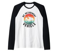 My Retirement Vehicle funny lawnmower dad retirement Raglan Baseball Tee