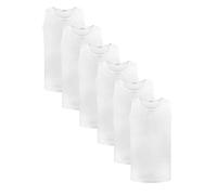 My Rib Kids Girls Ribbed Vest Top 100% Cotton Fashion Bow Tank Tops T Shirt Back to School Childrens White-12/14Yrs