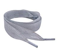 My Ribbon Laces 65cm/25.5" long Flat Silver Glitter Coloured Satin Ribbon Flat Shoe Laces for Trainers, Canvas Pumps, shoes, sneakers & trainers