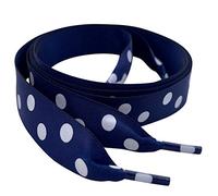 My Ribbon Laces Navy Polka Dot 120cm / 47“ Flat Satin Ribbon Trainer Shoe Laces/Shoelaces for Trainers & Shoes - To Fit Womens Uk Size 3 to 8 Lo’s …