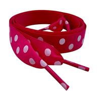 My Ribbon Laces Shocking Pink Polka 120cm Flat Ribbon Shoe laces For Trainers, Boots & Shoes