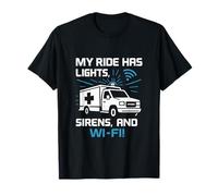 My Ride Has Lights Sirens & Wi-Fi Emergency Ambulance T-Shirt