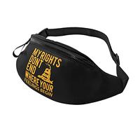 My Rights Don't End Where Your Feelings Begin Waist Bag Men's and Women's Adjustable Travel Chest Pack Outdoor Running Waist Bag