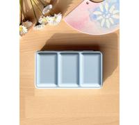 My Rock Way Sky Blue Empty Metal Watercolour Tin for Watercolour 12 Half Buckets or 6 Buckets with Mixing Palette and Flat Bottom. Lightweight, Travel Size, Perfect for a Gift