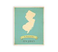My Roots New Jersey Personalized Wall Map 08x10 Inch Print, Kid's New Jersey Map Wall Art, Children's New Jersey Vintage State Map, NJ Wall Art Print, Nursery Decor, Nursery Wall Art