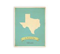 My Roots Texas Personalized Wall Map 08x10 Inch Print, Kid's Texas Map Wall Art, Children's Texas Vintage State Map, TX Wall Art Print, Nursery Decor, Nursery Wall Art