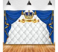 My Royal Blue Crown Baby Shower Photo Background for Important daysHeadboard Surface Born Girl Princess Birthday Backdrop