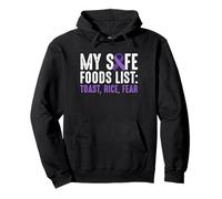 My Safe Food List, Toast Rice Fear Crohn's Disease Pullover Hoodie