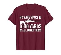 My Safe Space is 1000 Yards in All Direction Military Sniper T-Shirt, Men, Burgundy, Large
