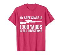 My Safe Space is 1000 Yards in All Direction Military Sniper T-Shirt, Men, Red Heather, XX-Large