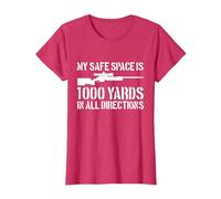 My Safe Space is 1000 Yards in All Direction Military Sniper T-Shirt, Women, Red Heather, 3X-Large