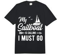 My Sailboat is Calling and I Must Go Sailing Captain Skipper Comfort Colors Adult Heavyweight T-Shirt