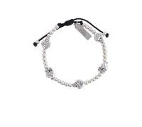 My Saint My Hero Held By Mary Bracelet 5 Medals, 6.25" to 9.5", Gold, Silver