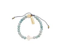 My Saint My Hero “Well Wishes Divine” Bracelet - A Prayerful Gift of Protection, Light & Love with Crystal Pearls and Blessing Medal, One Size, Cotton, howlite