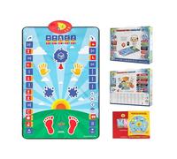 My Salah Mat for Kids - Smart interactive Prayer Mat for learning Salah, Surah, Wudu and Duas - Islamic prayer mat with 10 languages, Salah Translation, 25 Touch Keys and padded mat for Kids 3+ (Blue)