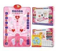 My Salah Mat for Kids - Smart interactive Prayer Rug for learning Salah, Surah, Wudu and Duas - Islamic prayer mat with 10 languages, Salah Translation, Padded with 25 Touch Keys for Kids 3+ (Pink)