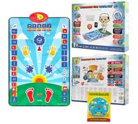 My Salah Mat for Kids - Smart Interactive Prayer Mat for Kids Learning the Salah - Fun & Easy Prayer Rug with 36 Touch Keys, 15 Languages, Speaker, & Booklets - Islamic Toys for Ages 3 to 8