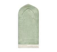 My Salah Mat Muslim Prayer Rug - Thick Adult Padded Sajadah Soft Islamic Mat for Men Women by Urban Rugs UK - Great for Knees Forehead Eid Ramadan Travel - Luxury Arch Design (Luxury Sage Arch)