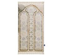 My Salah Mat Muslim Prayer Rug - Thick Large Adult Padded Sajadah for Men Women by Urban Rugs UK - Soft Islamic Mat Great for Knees Forehead Eid RamadanTravel (Moroccan Mosaic Design)