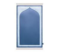 My Salah Mat Muslim Prayer Rug - Thick Large Padded Sajadah for Toddlers & Kids by Urban Rugs UK - Soft Islamic Mat Great for Knees Forehead Eid Ramadan Travel4 (Classic Blue)