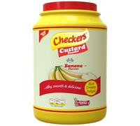 My Sasun Checkers Custard Banana Powder, Fruity Banana Flavour Custard Mix, Thick & Creamy Dessert Option for Families, Quick to Prepare & Smooth in Taste, 1 kg Jar