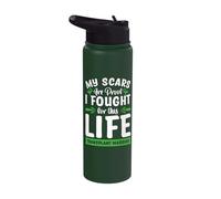 My Scars are Proof I Fought for This Life Transplant Warrior Stainless Steel Insulated Water Bottle