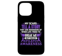 My Scars Epilepsy Awareness Purple Ribbon Epileptic Case for iPhone 13 Pro Max