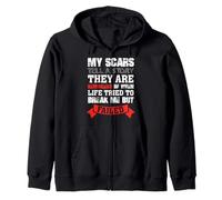 My Scars Tell A Story Battle Scars Zip Hoodie
