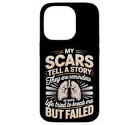My Scars Tell A Story Lung Cancer Survivor Strength Case for iPhone 14 Pro