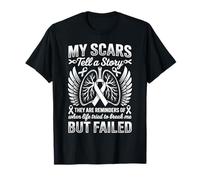 My Scars Tell a Story Lung Cancer Survivor Warrior Awareness T-Shirt