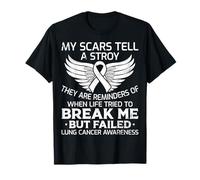 My Scars Tell A Story - Lung Cancer Warrior Support T-Shirt