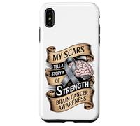 My Scars Tell A Story Of Strength Brain Cancer Awareness Case for iPhone XS Max
