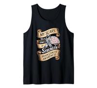 My Scars Tell A Story of Strength Brain Cancer Awareness Tank Top