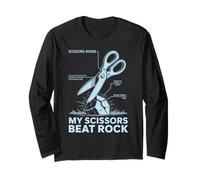 My Scissors Beat Rock Engineering Diagram Joke for Nerds Long Sleeve T-Shirt