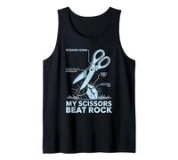 My Scissors Beat Rock Engineering Diagram Joke for Nerds Tank Top