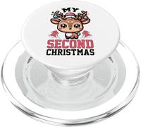 My Second Christmas Cute Reindeer Winter Xmas Christmas PopSockets PopGrip for MagSafe