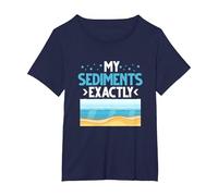 My Sediments Exactly T-Shirt, Women's Plus, Navy Blue, 1X