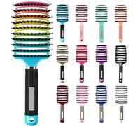 My Sensory Space Detangling Hairbrush, Magical Brush Detangler, Detangler Bristle Nylon Hairbrush, Curved and Vented Detangling Hair Brush(Color:Gradient)